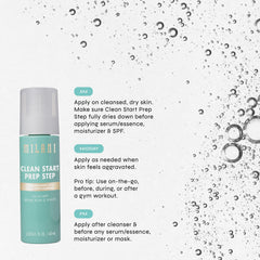 Milani Clean Start Prep Step closeup-texture reveals smoother, balanced skin over time.