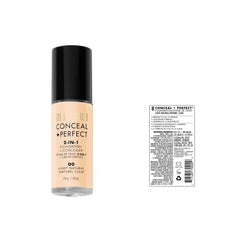 Milani Conceal + Perfect Light Natural shade swatches show broad range.