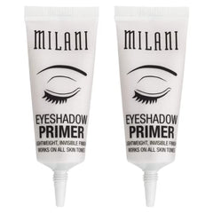 Milani Eyeshadow Primer 2-pack tubes ready for crease-proof makeup.