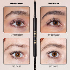 Milani Precision Brow Pencil Ebony built-in brush for grooming and blending