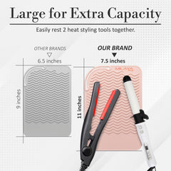 Milaya Beauty vanity mat large-size offers extra space for multiple tools