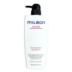 Milbon Repair Restorative Shampoo lather demonstrates gentle cleansing
