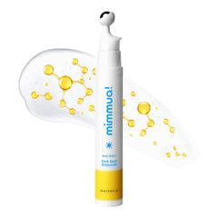 mimmua! Dark Spot Ampoule bottle close-up highlighting NAD+ support for radiant skin