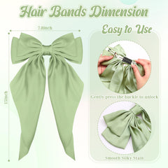 Mimorou large satin bows 7-8in create statement hairstyles with lasting hold.