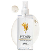 Mimosu rice water hair growth spray bottle demonstrates lightweight nourishment for curls.