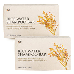 Mimosu rice water shampoo bar pack closeup showing eco-friendly packaging for a zero-waste routine.
