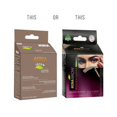 MinaiBrow ash-blond color swatch for shade matching.