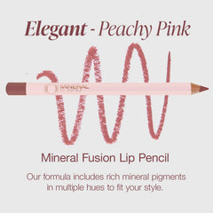 Mineral Fusion Elegant Lip Pencil precision line demonstrates sharp definition with mineral color.