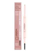 Mineral Fusion retractable brow pencil blonde packaging shows compact, travel-friendly design