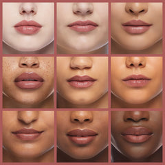 Mineral Fusion lip tint tube close-up highlights cocoa butter richness.