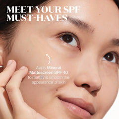 Supergoop! Mineral Mattescreen SPF 40 primes makeup with a lightweight mattifying feel.