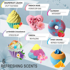 Mineral Me California bath bombs donut design offer playful color and moisturizing effects