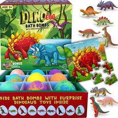 Mineral Me California dino egg bath bomb with inside toy sparks bath time imagination