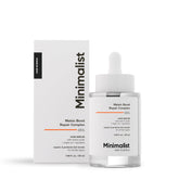 Minimalist hair serum bottle front for strengthened hair