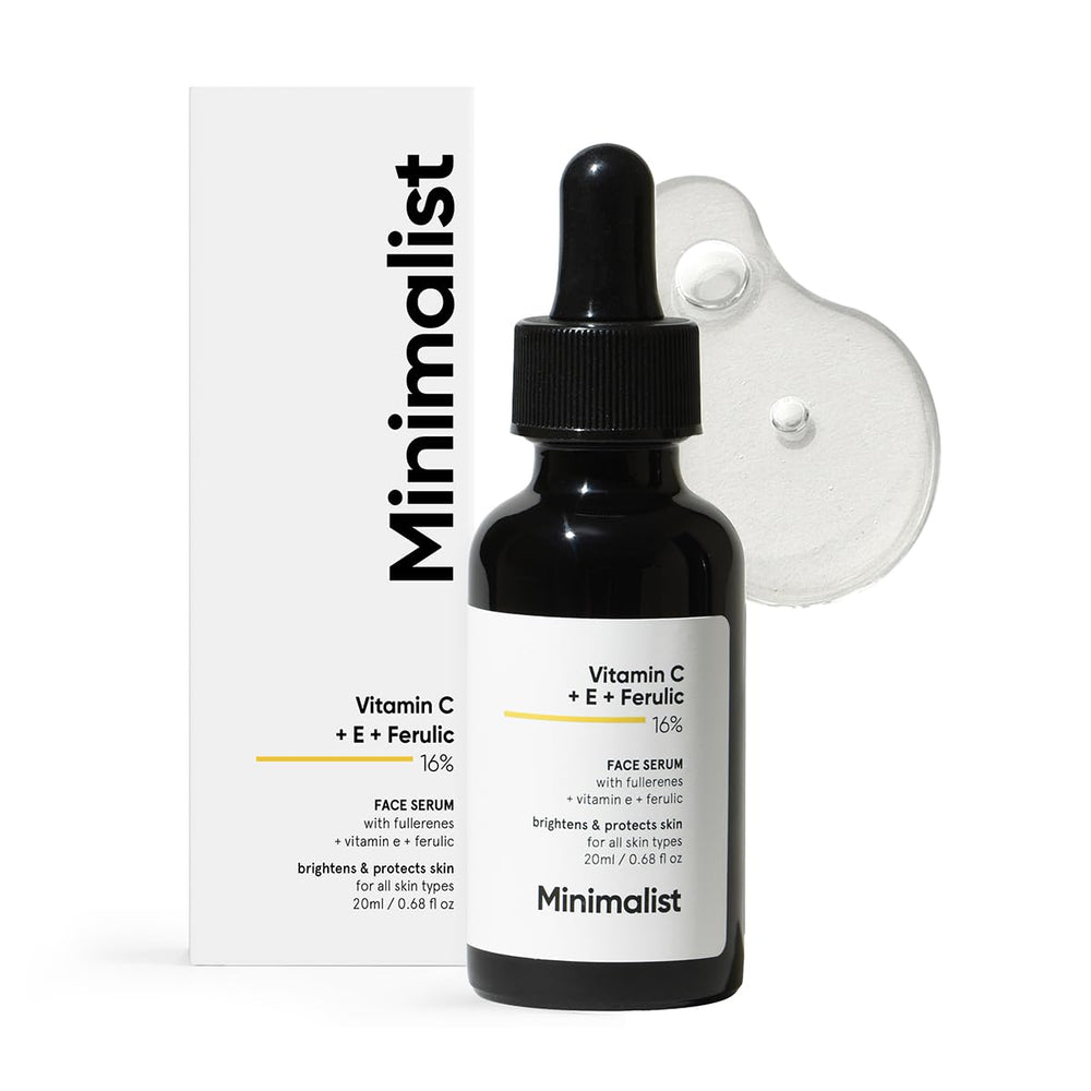 Serum Minimalist Vitamina C 16% en botella para iluminar la piel