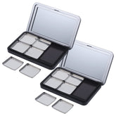 Minkissy empty eyeshadow palette with mirror closed for portable organization.