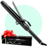 Mint Professional curling iron two heaters deliver even beach waves.
