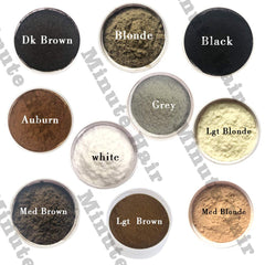 Minute Hair natural-blend fibers closeup showing undetectable finish and easy removal.