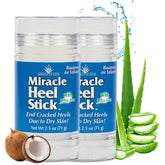 Miracle of Aloe heel stick application shows easy glide for quick relief