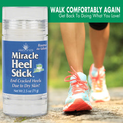 Miracle of Aloe peppermint-scented stick providing refreshing foot care.