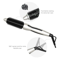 MIRACOMB hair curler cool-touch design keeps hands safe during styling.