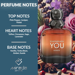 MIRADA Together With You Always spray application shows easy, even mist.