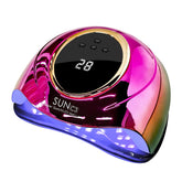 Mirage Layon UV nail lamp front view highlights 288W power for rapid curing.
