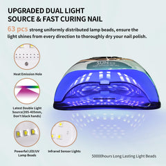 MIRAGE LAYON UV nail lamp 63 LED beads close-up for even curing