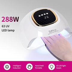 MIRAGE LAYON UV Nail Lamp top view displaying 4 timer buttons.