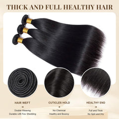 MIRONICA straight bundles 28inch pack dramatic length for elegant looks