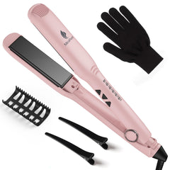 MiroPure 1.5-inch flat iron with 3D ceramic plates glides smoothly for straight styles