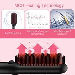 MiroPure heat-up indicator showing 60-second readiness for fast styling.