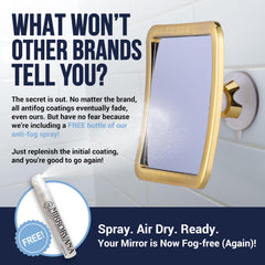 Mirrorvana 360-degree rotation lets you customize angle for shaving or skincare.