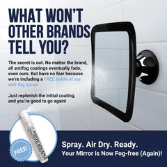 MIRRORVANA 360° swivel for easier access to every shaving angle.