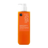 Mise En Scene Perfect Serum Original Conditioner bottle demonstrates nourishing protection for damaged hair.