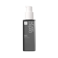 Mise En Scene Perfect Serum Watery bottle close-up highlighting lightweight hydration for fine hair