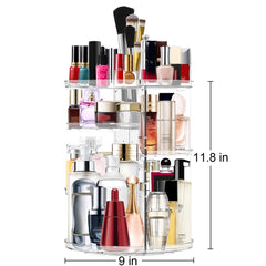 MISERWE cosmetic storage large capacity keeps lipstick, foundation, and brushes organized and visible.