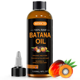 MISICH Dr Sebi Batana Oil bottle on shelf for pure natural hair nourishment.