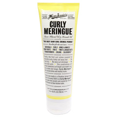 Miss Jessie's Curly Meringue bottle pour showcasing frizz control and curl definition.