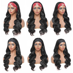 Miss Lee headband wig packaging includes lashes and wig cap for a complete look.