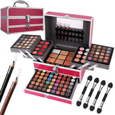Miss Rose All In One 132-Color Makeup Kit case open shows a complete professional setup for versatile looks.