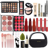 Miss Rose M All In One kit outer packaging showing portable makeup set for travel-ready beauty