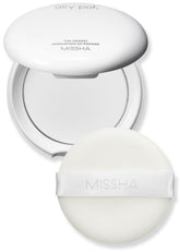 MISSHA Airy Pot pressed translucent powder pact closeup shows lightweight natural finish for daily wear