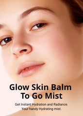MISSHA Glow Skin Balm To Go Mist application spray demonstrates easy, even coverage.