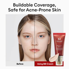 Missha BB Cream texture close-up reveals creamy, blendable finish.