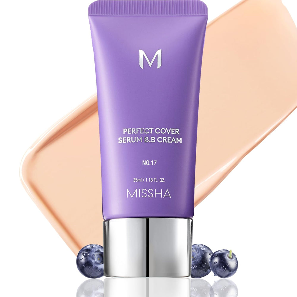 Missha M Perfect Cover Serum BB Cream No.17 bottle with lightweight radiant tint