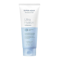MISSHA Super Aqua Ultra Hyalron Cleansing Foam foaming action delivers hydration.