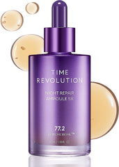 MISSHA Time Revolution Night Repair serum bottle demonstrates overnight rejuvenation potential