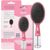 Mister Brush 2-in-1 hairbrush pink for quick knot-free styling on the go.