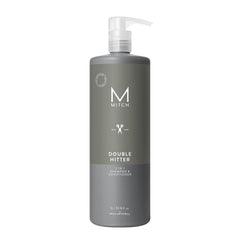 Mitch Double Hitter bottle pour showcases quick, one-step wash for active mornings.